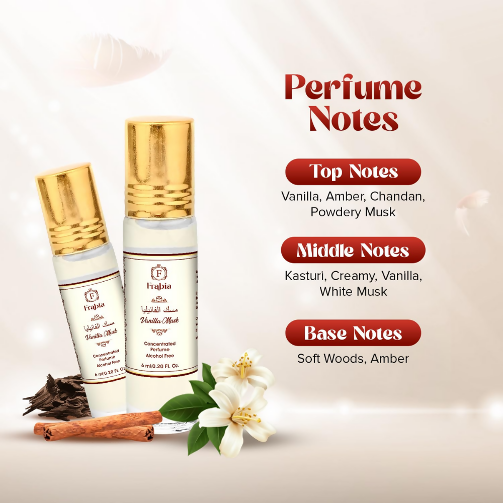 Frabia Vanilla Musk Perfume Oil Roll-On - Dista
