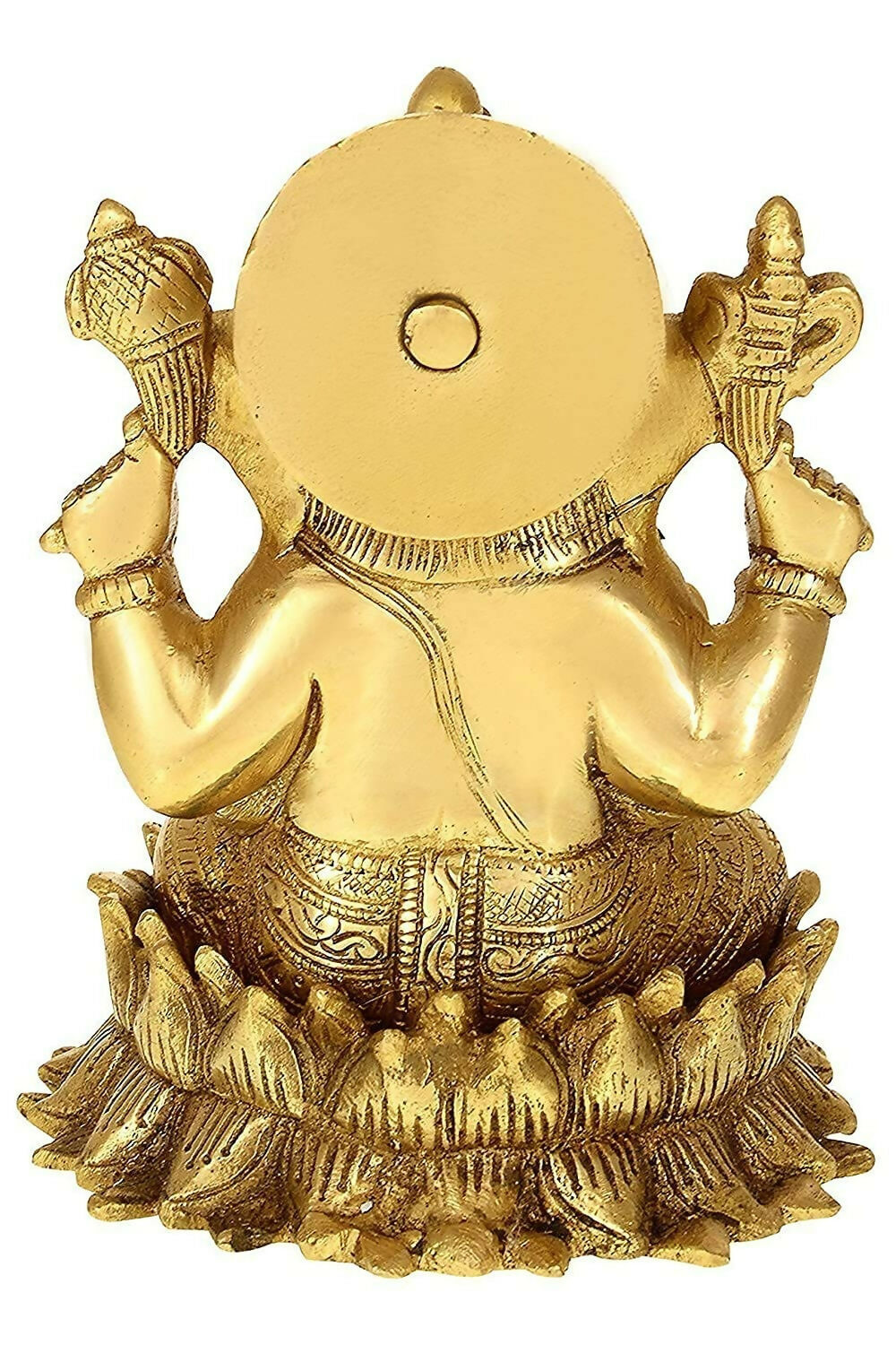 Umi Brass Lord Ganesha Sitting On Lotus - Distacart