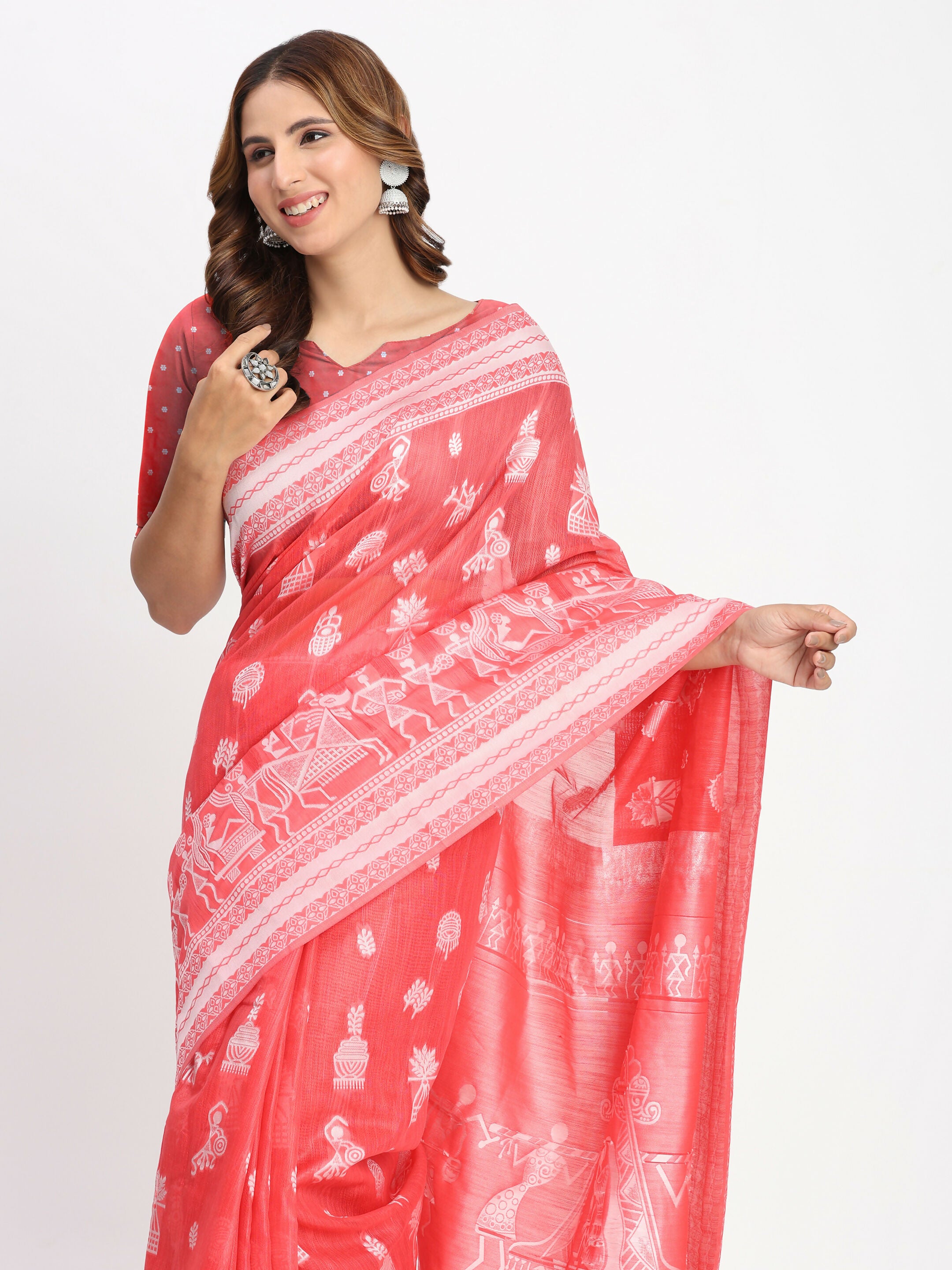Astita Linen Cotton Sky Blue Saree