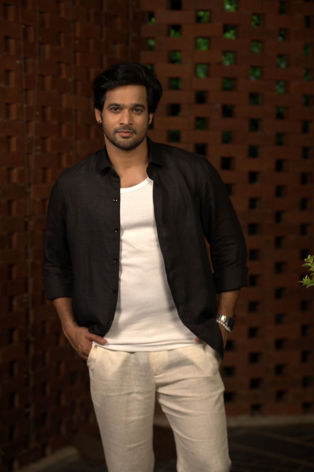 Linen Black Noir Breeze Shirt By Hilo Design