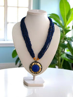 Thumbnail for Inhanns Everyday Statement Beaded Pendant Necklace - Blue - Distacart