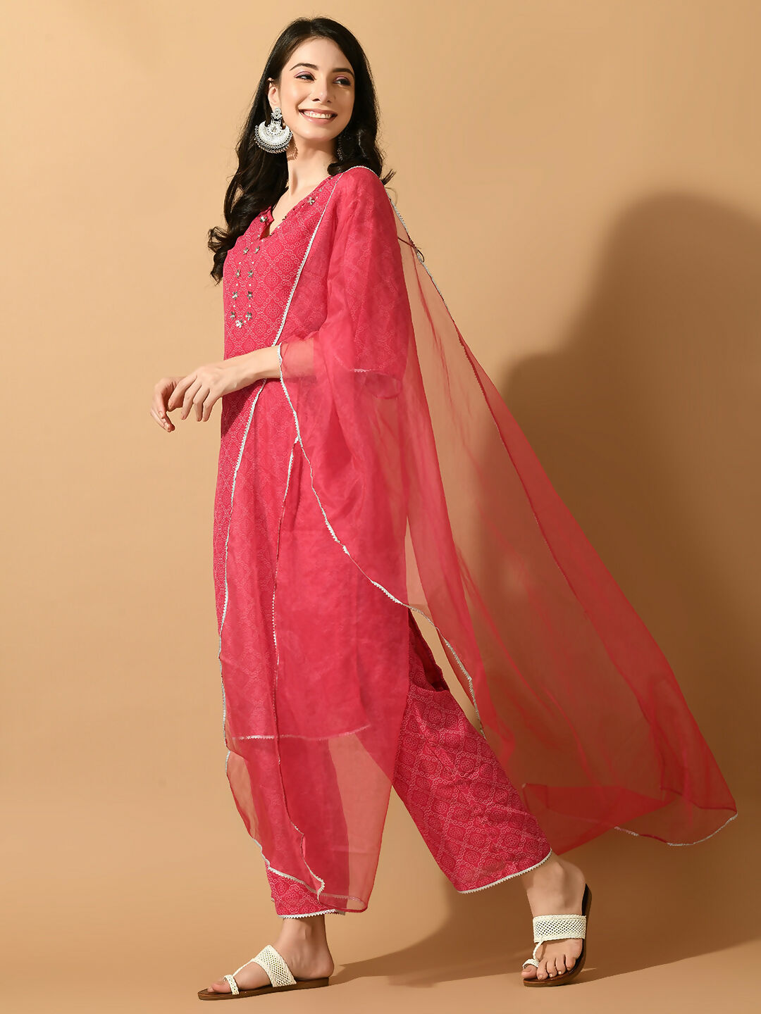 Myshka Women's Pink Embroidered Party Kurta Sets - Distacart