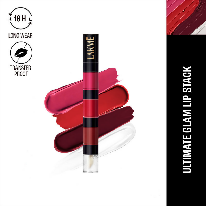 Lakme Ultimate Glam 4 In 1 Lip Stack - Party Chic - Distacart