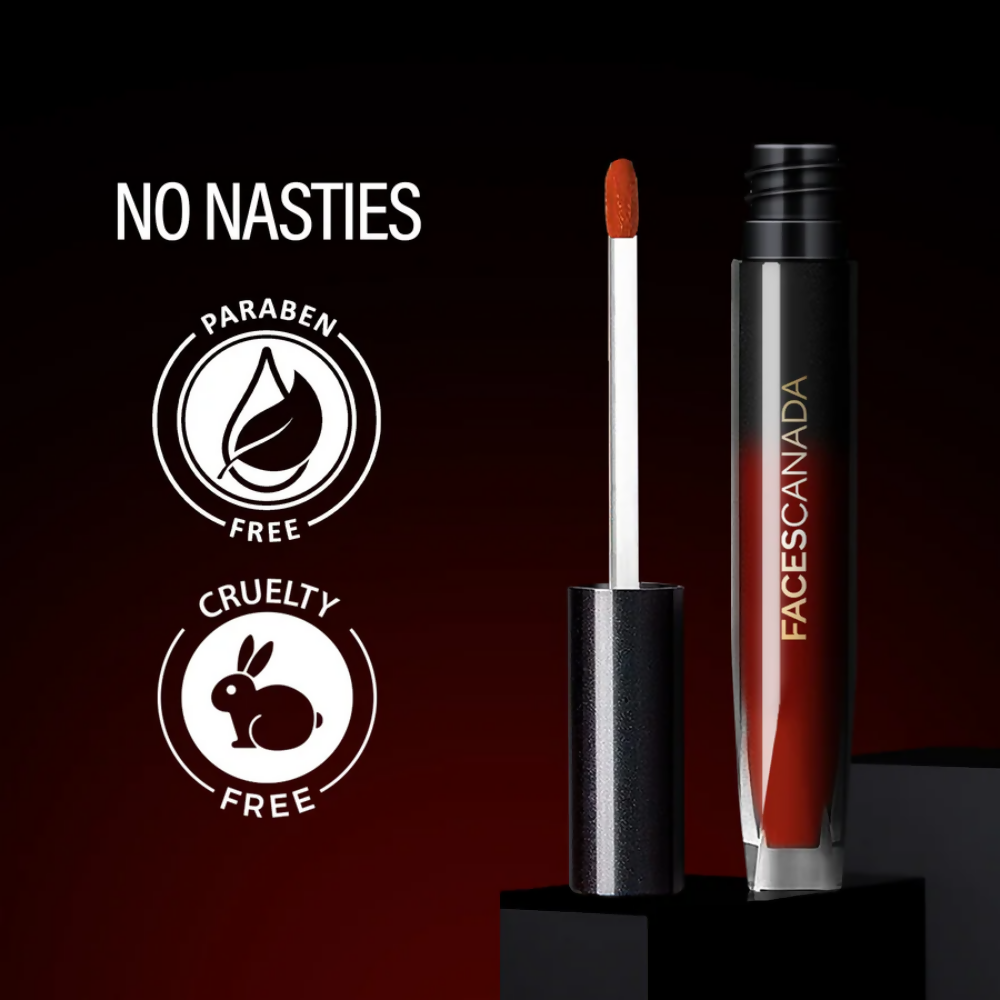 Faces Canada Comfy Silk Liquid Lipstick - Achiever Red 09 - Distacart