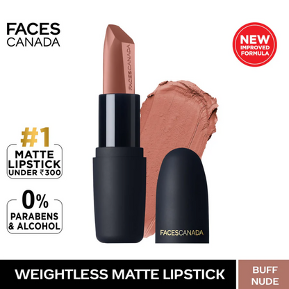Faces Canada Weightless Matte Finish Lipstick - Buff Nude 05 - Distacart