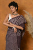 Very Much Indian Handblock Printed Cotton Saree With Natural Dyes - Brown - Distacart