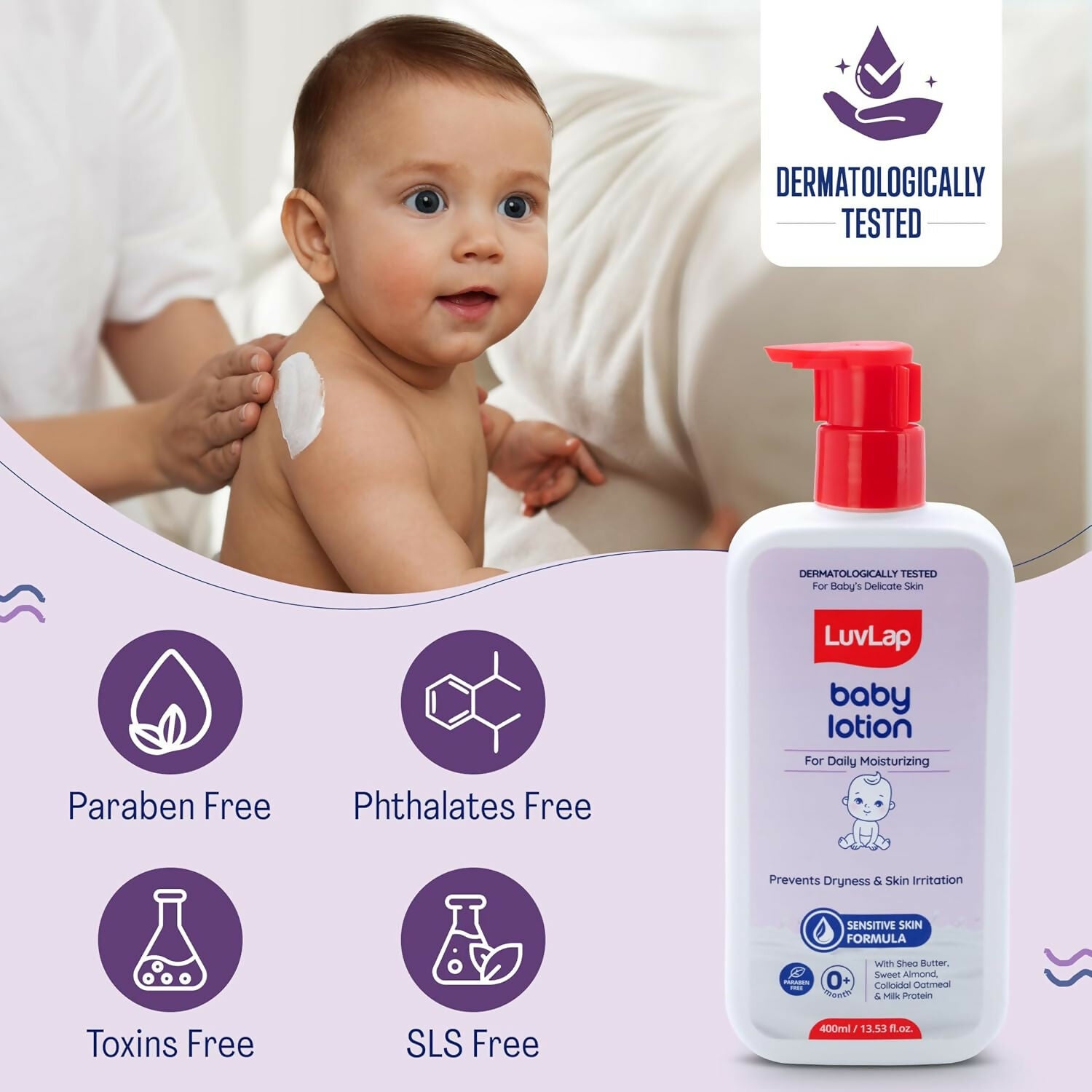 LuvLap Baby Shampoo + Baby Lotion Combo Set - Distacart