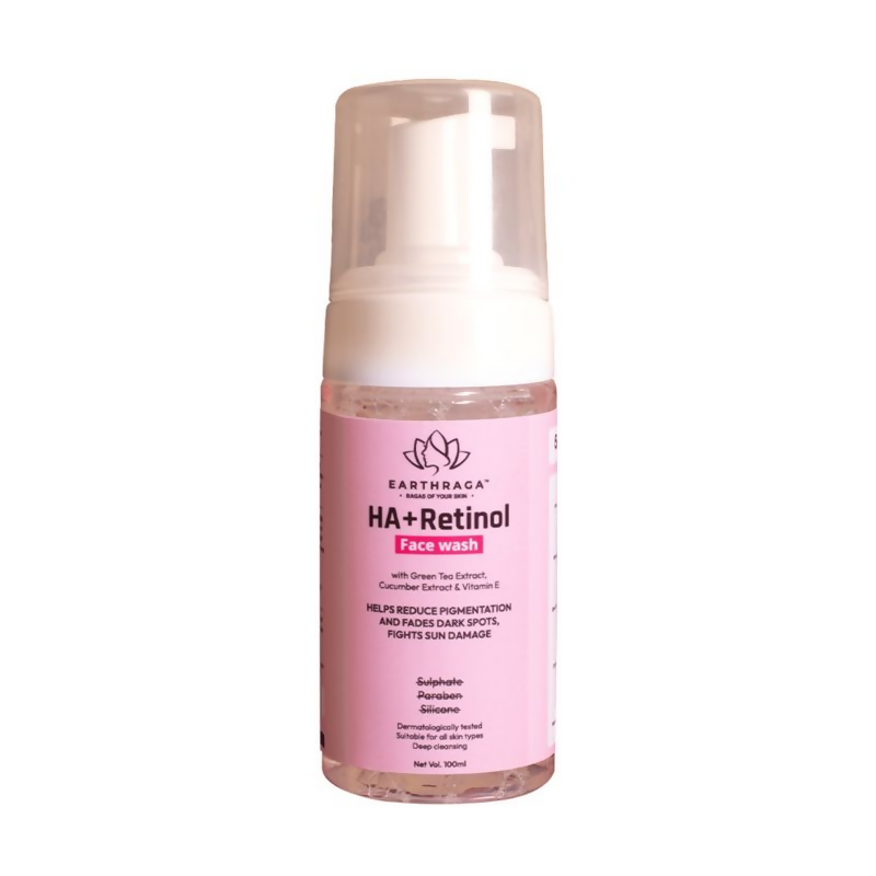 Earthraga HA + Retinol Foaming Face Wash - Distacart