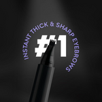 Thumbnail for Gleva Eyebrow Pen with 4 Micro-Fork Tip Applicator - Dark Brown - Distacart