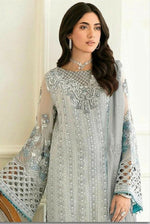 Thumbnail for Anaita Sky Blue Fox Georgette Stitched Suit with Embroidery Sequence Work & Khatli Work - Distacart