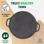 Thumbnail for The Indus Valley CASTrong Cast Iron Roti/Dosa Tawa, Pre-seasoned, Nonstick, 100% Pure, Toxin-free, Gas & Induction,Spatula, 30.2cm, 2.4kg