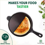 Thumbnail for The Indus Valley Super Smooth Cast Iron Tawa, Long Handle,Pre-seasoned, Nonstick, 100% Pure, Toxin-free, Induction,Spatula, 25.4cm, 1.8kg