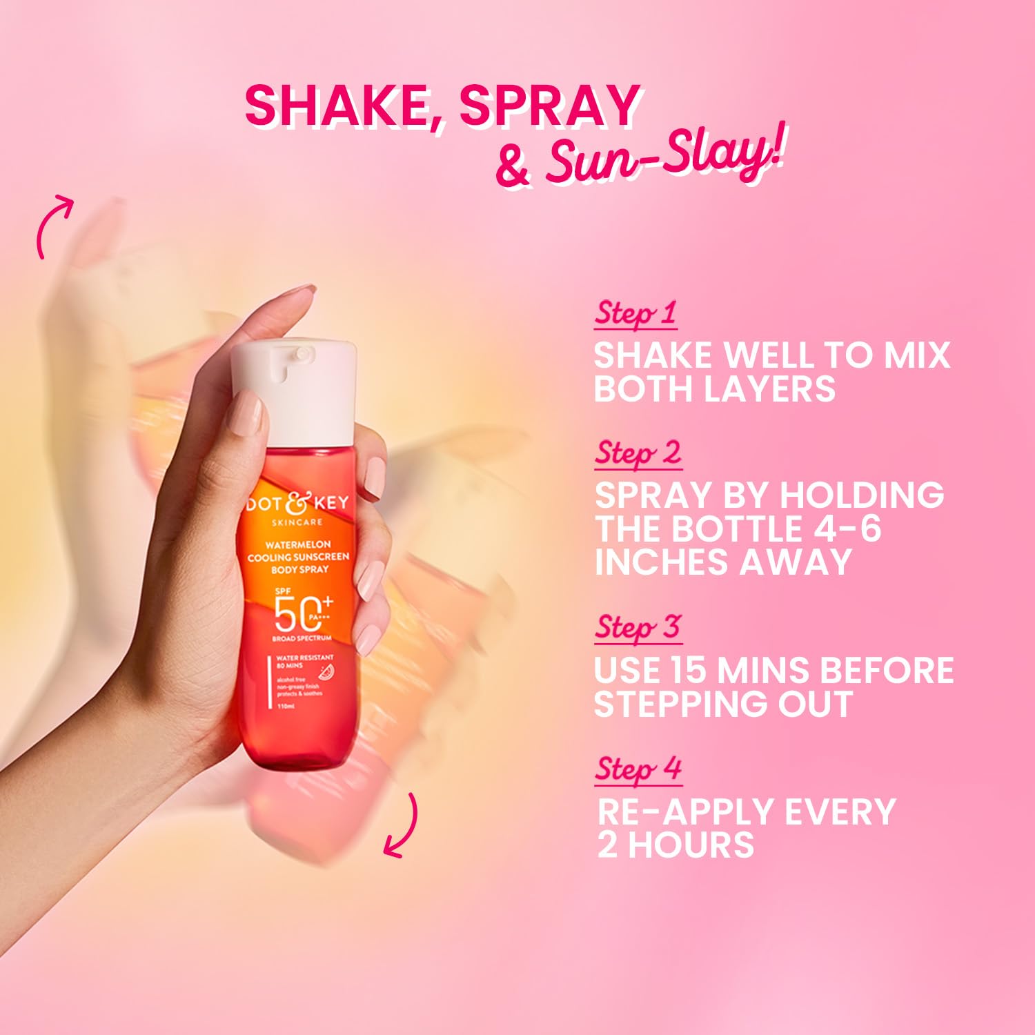 Dot & Key Watermelon Cooling Sunscreen Body Spray SPF 40 Pa+++