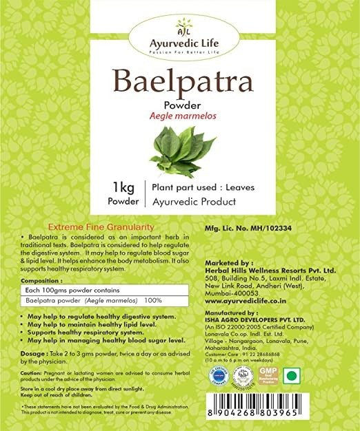 Ayurvedic Life Baelpatra Powder - Distacart