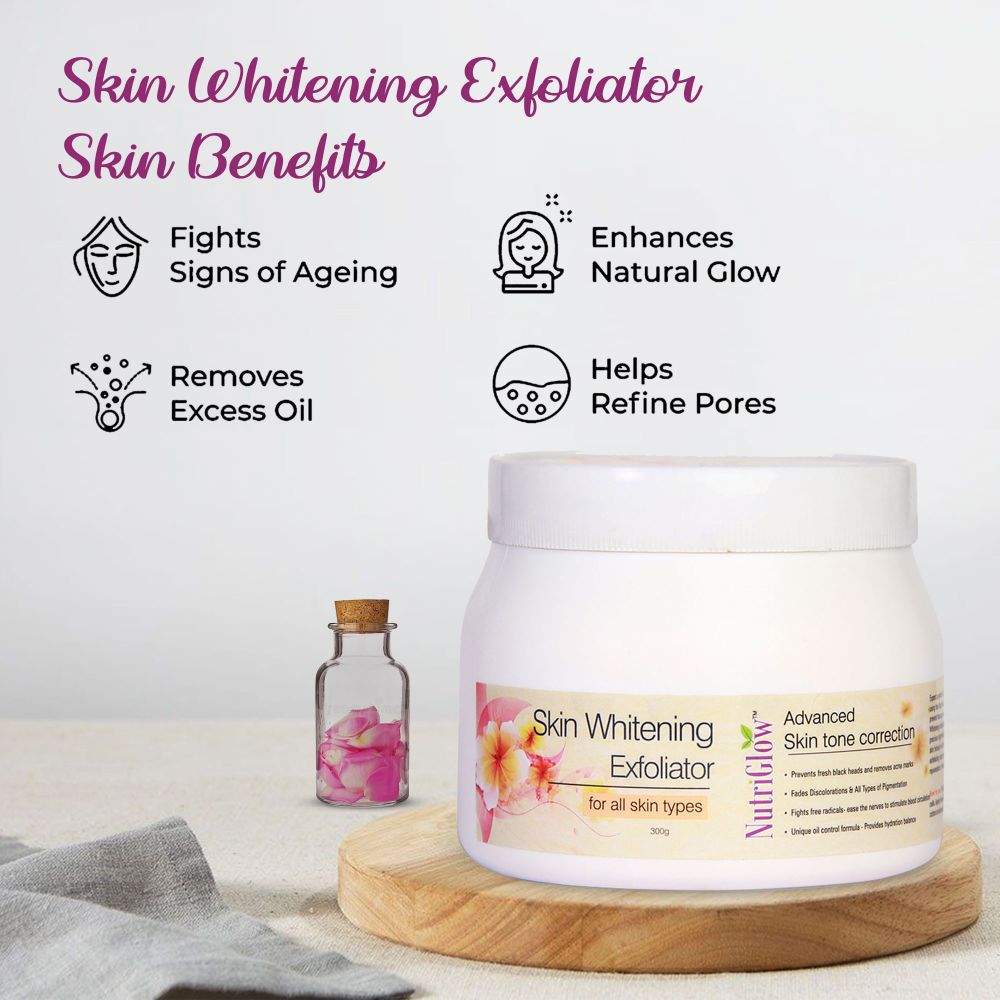 NutriGlow Skin Whitening Facial Exfoliator - Distacart