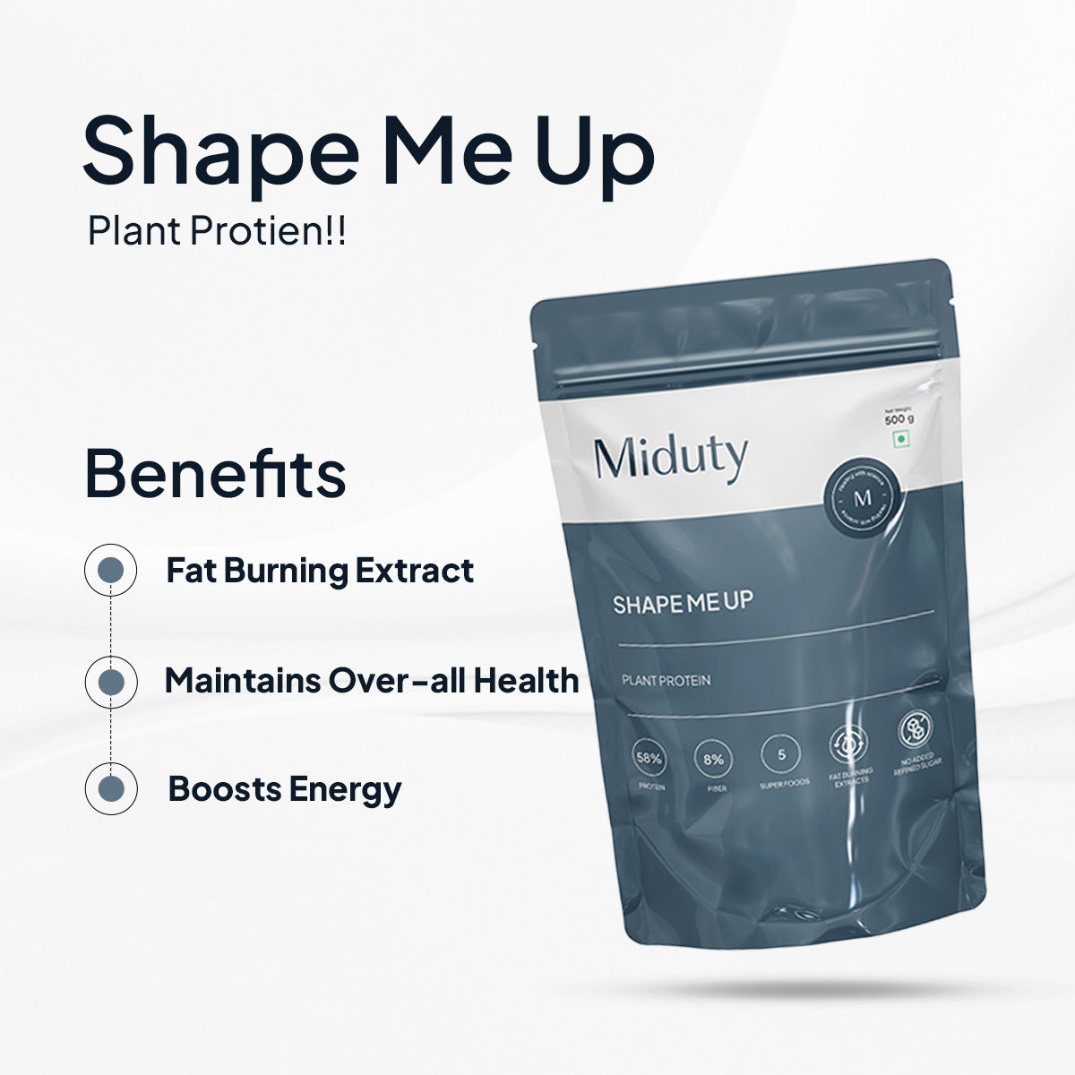 Miduty by Palak Notes Shapeme Up Plant Protein Powder - Distacart