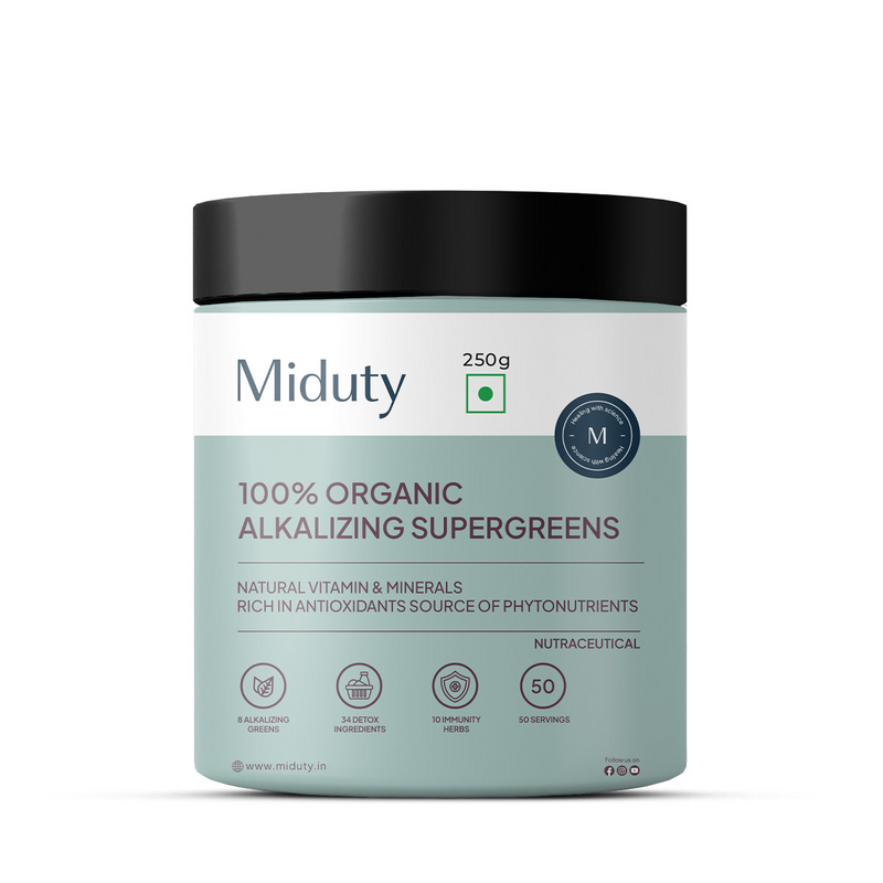 Miduty by Palak Notes 100% Organic Alkalizing Super Greens Powder - Distacart