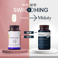 Thumbnail for Miduty by Palak Notes Memory & Focus Capsules - Distacart