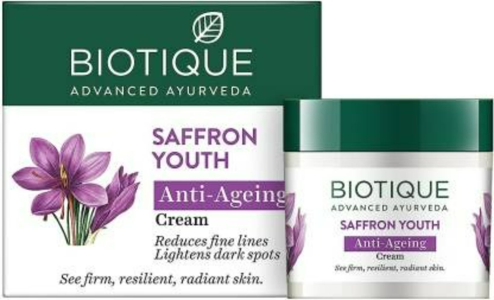 Biotique Saffron Youth Anti-Ageing Cream - Distacart