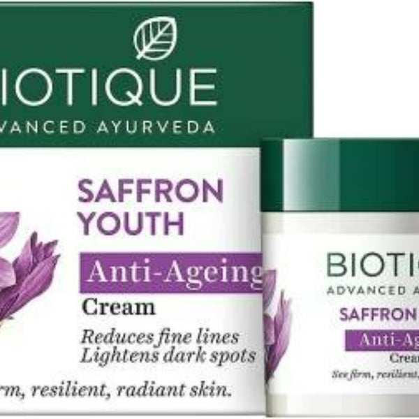Biotique Saffron Youth Anti-Ageing Cream - Distacart