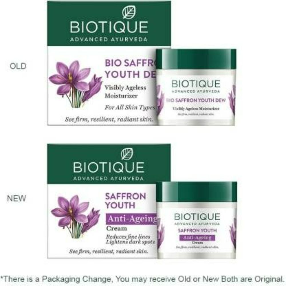 Biotique Saffron Youth Anti-Ageing Cream - Distacart