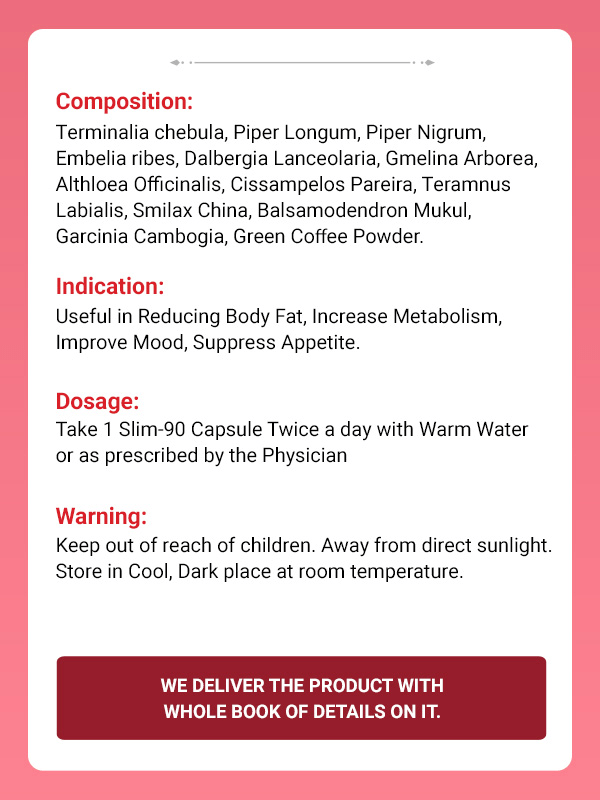 Ayurvedshakti Slim-90 Capsules - Distacart