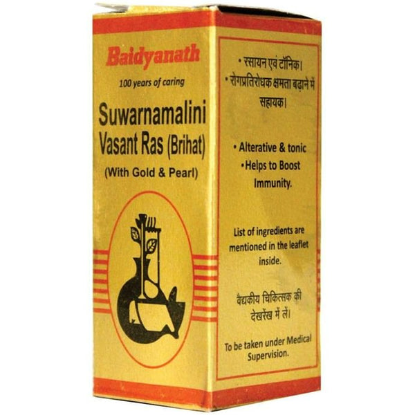 Baidyanath Suwarnamalini Vasant Ras (Brihat) - 10 Tablets - Distacart