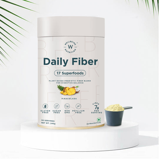 Wellbeing Nutrition Daily Fiber Powder-Pina Colada Flavor - Distacart