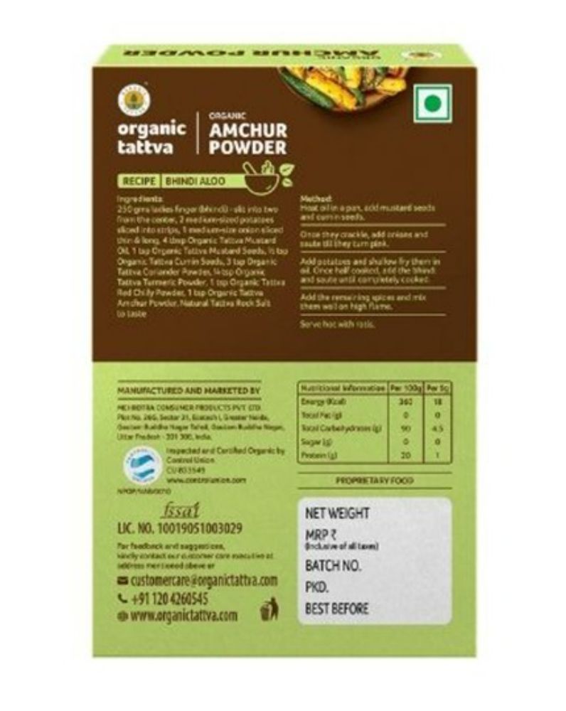 Organic Tattva Amchur (Dry Mango) Powder - Distacart