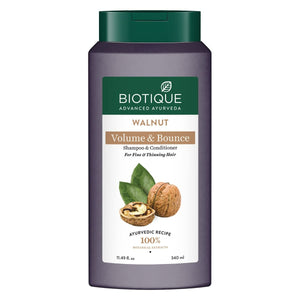 Biotique Advanced Ayurveda Bio Walnut Bark Volumizing Shampoo For Fine & Thinning Hair - Distacart
