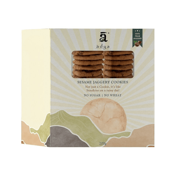 Adya Organics Date Palm Jaggery Till Gur Cookies - Distacart