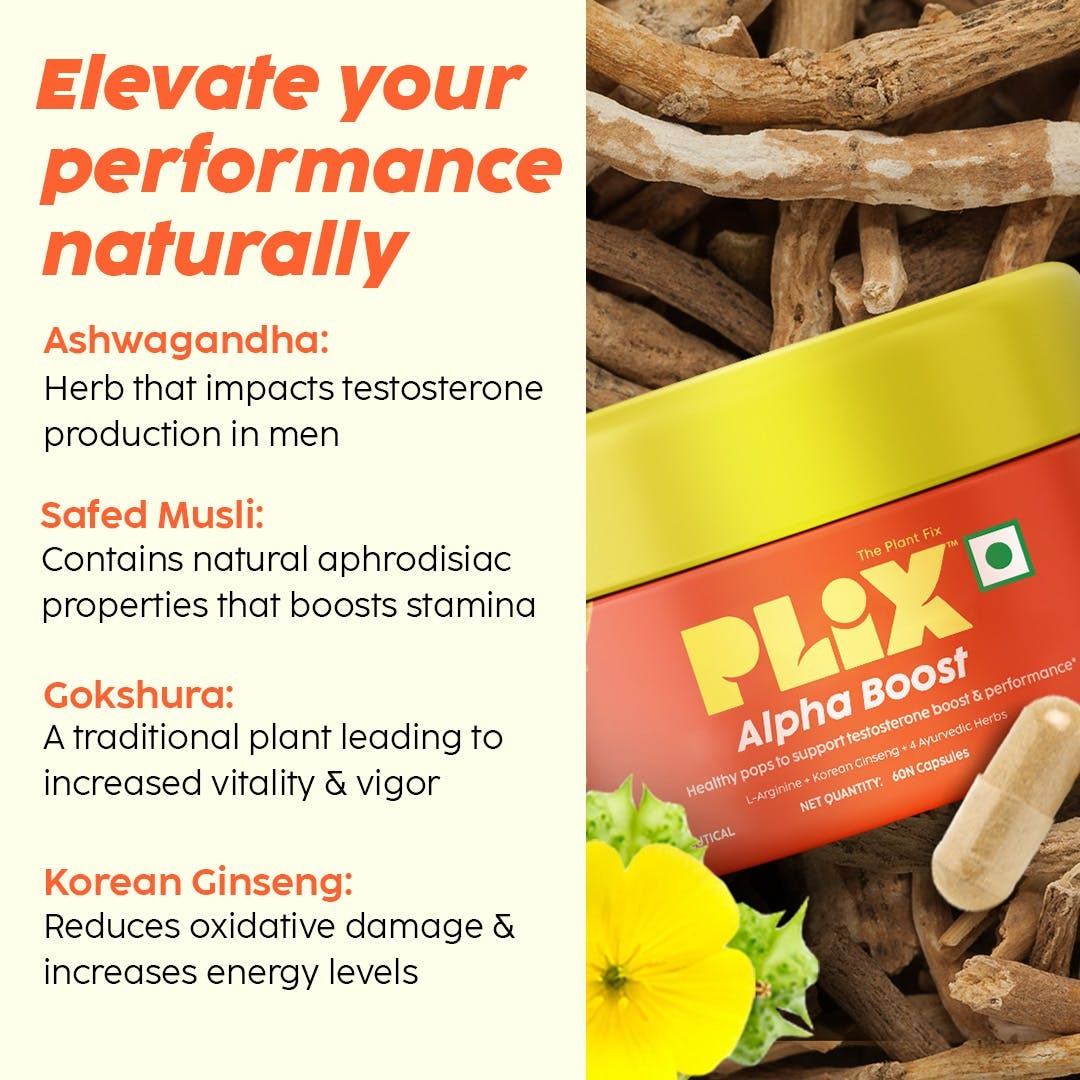 PLIX The Plant Fix Testosterone Booster Capsules for Men - Distacart