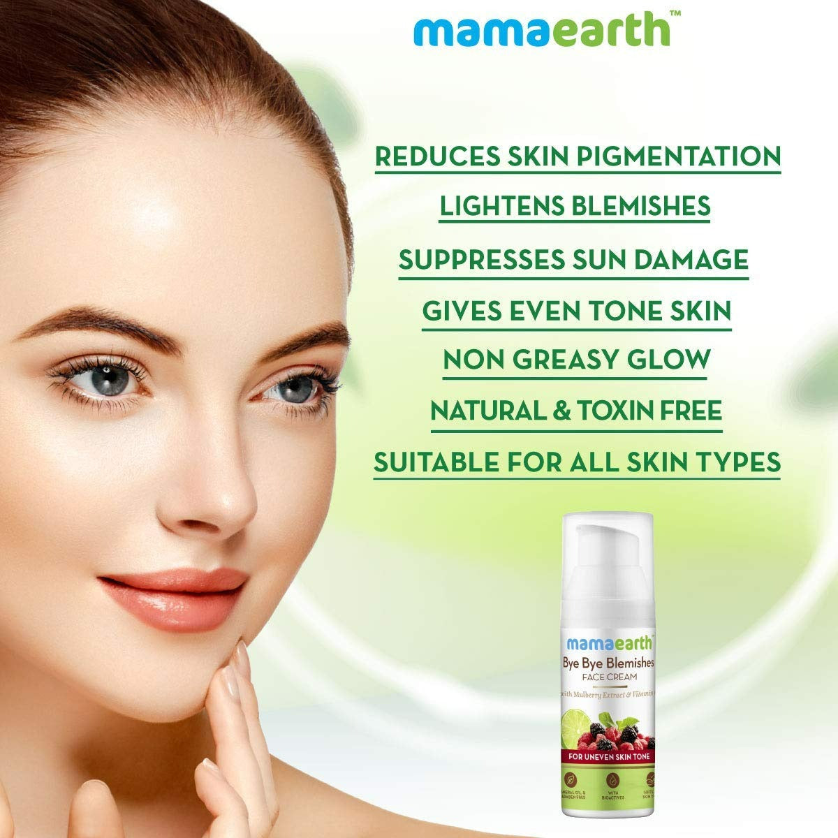 Mamaearth Bye Bye Blemishes Face Cream For Uneven Skin Tone - Distacart