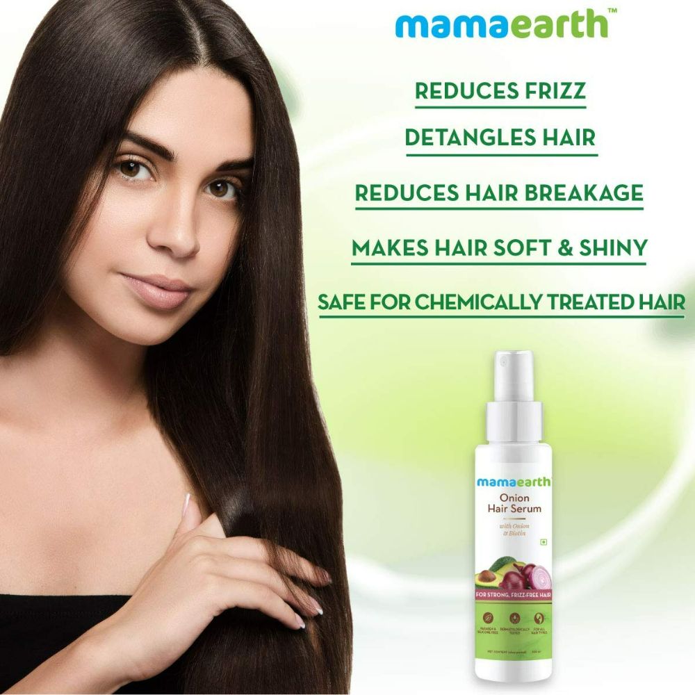 Mamaearth Onion Hair Serum For Strong , Frizz Free Hair - Distacart
