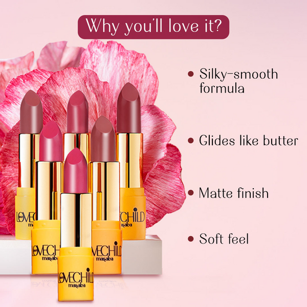 LoveChild By Masaba Gupta Rani Core Luxe Matte Lipstick - Pink Iris - Distacart