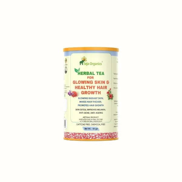 Teja Organics Skin Glow & Hair Growth Herbal Tea - Distacart