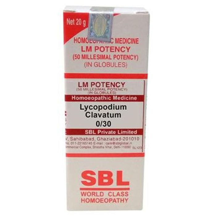 SBL Homeopathy Lycopodium Clavatum LM Potency - Distacart