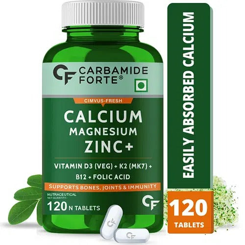 Carbamide Forte Calcium + Magnesium + Zinc + Vitamin D, K2, & B12 Tablets - Distacart