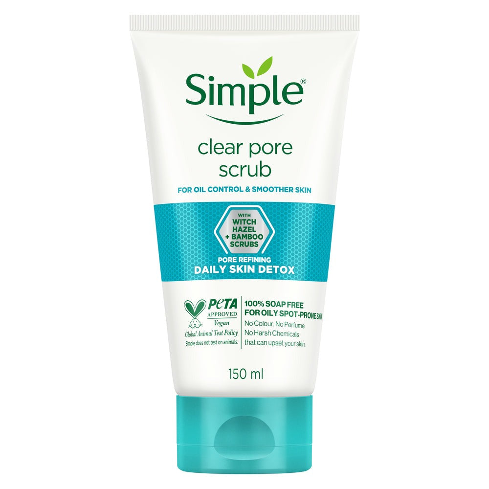 Simple Daily Skin Detox Clear Pore Facial Scrub - Distacart