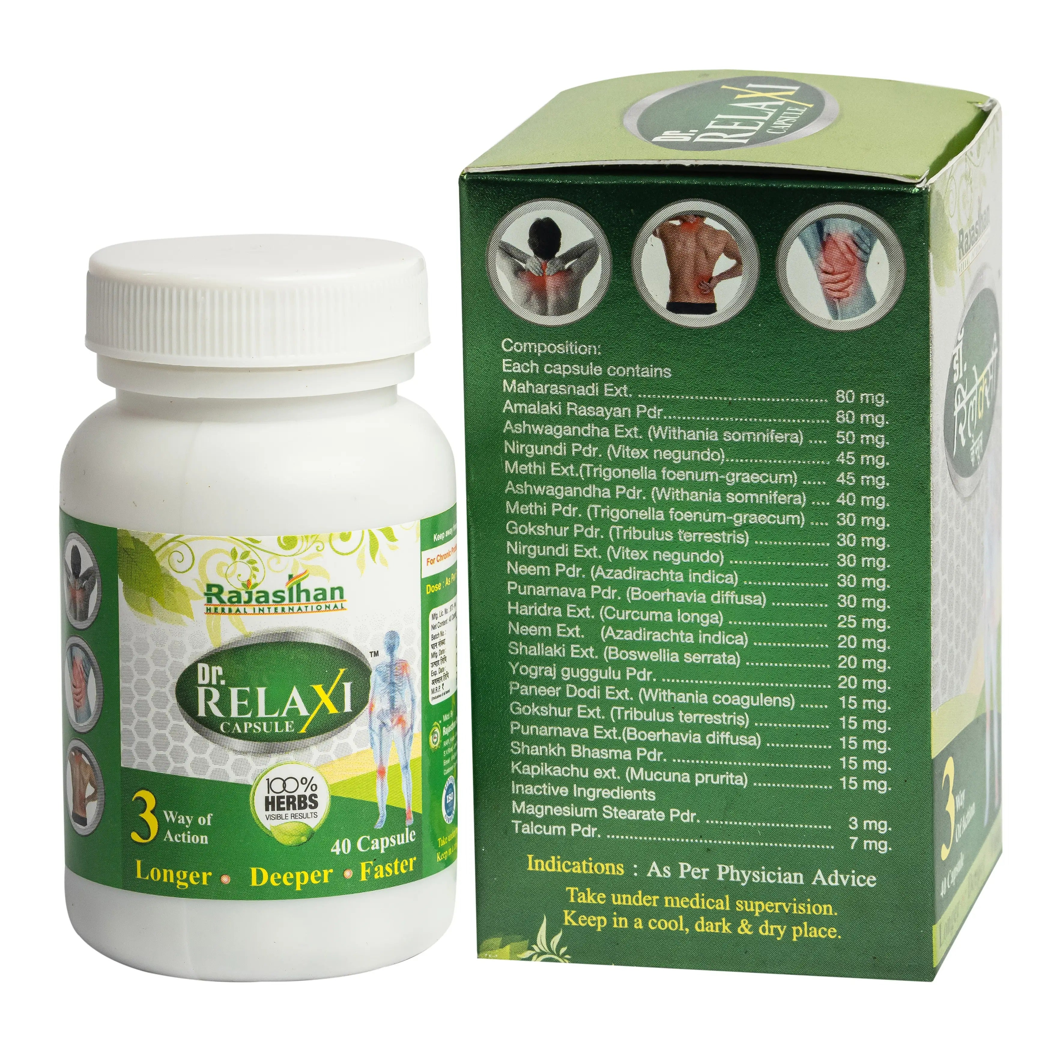 Dr Relaxi Herbal Capsules for Joints Pain and Arthritis - Distacart