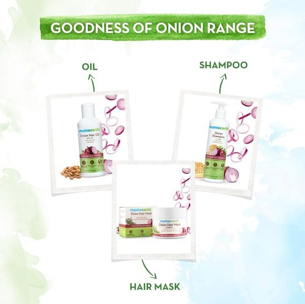 Mamaearth Onion Shampoo & Onion Conditioner For Hair Fall Control