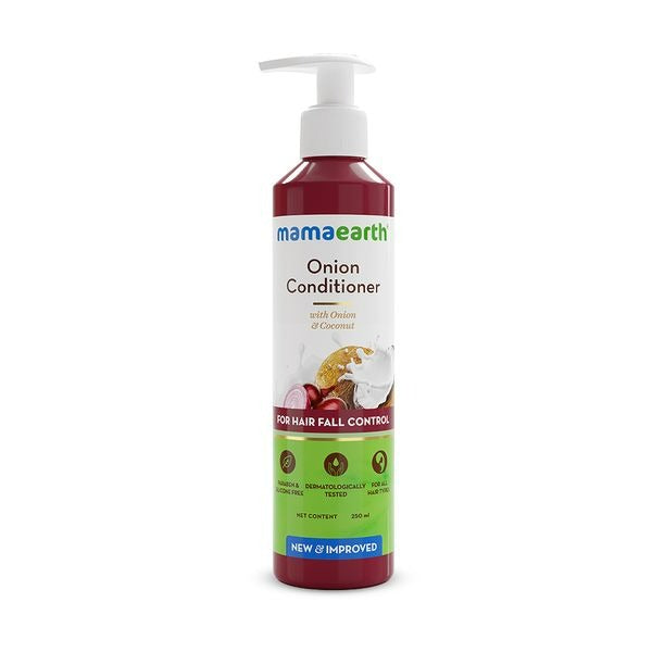 Mamaearth Onion Shampoo & Onion Conditioner For Hair Fall Control - Distacart