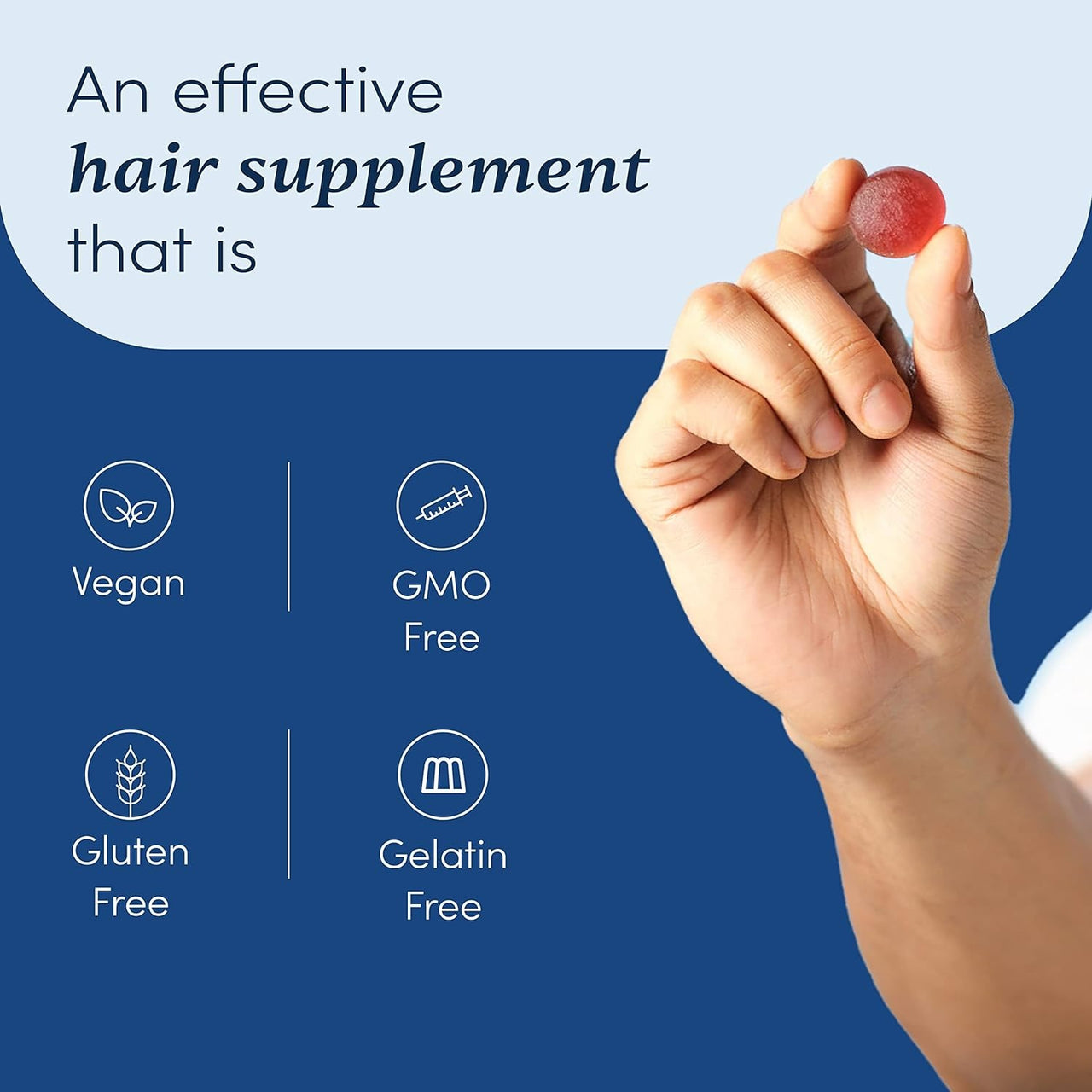Man Matters Biotin Nourish Hair Gummies With Multivitamins (Sugar Free) - Strawberry Flavor - Distacart