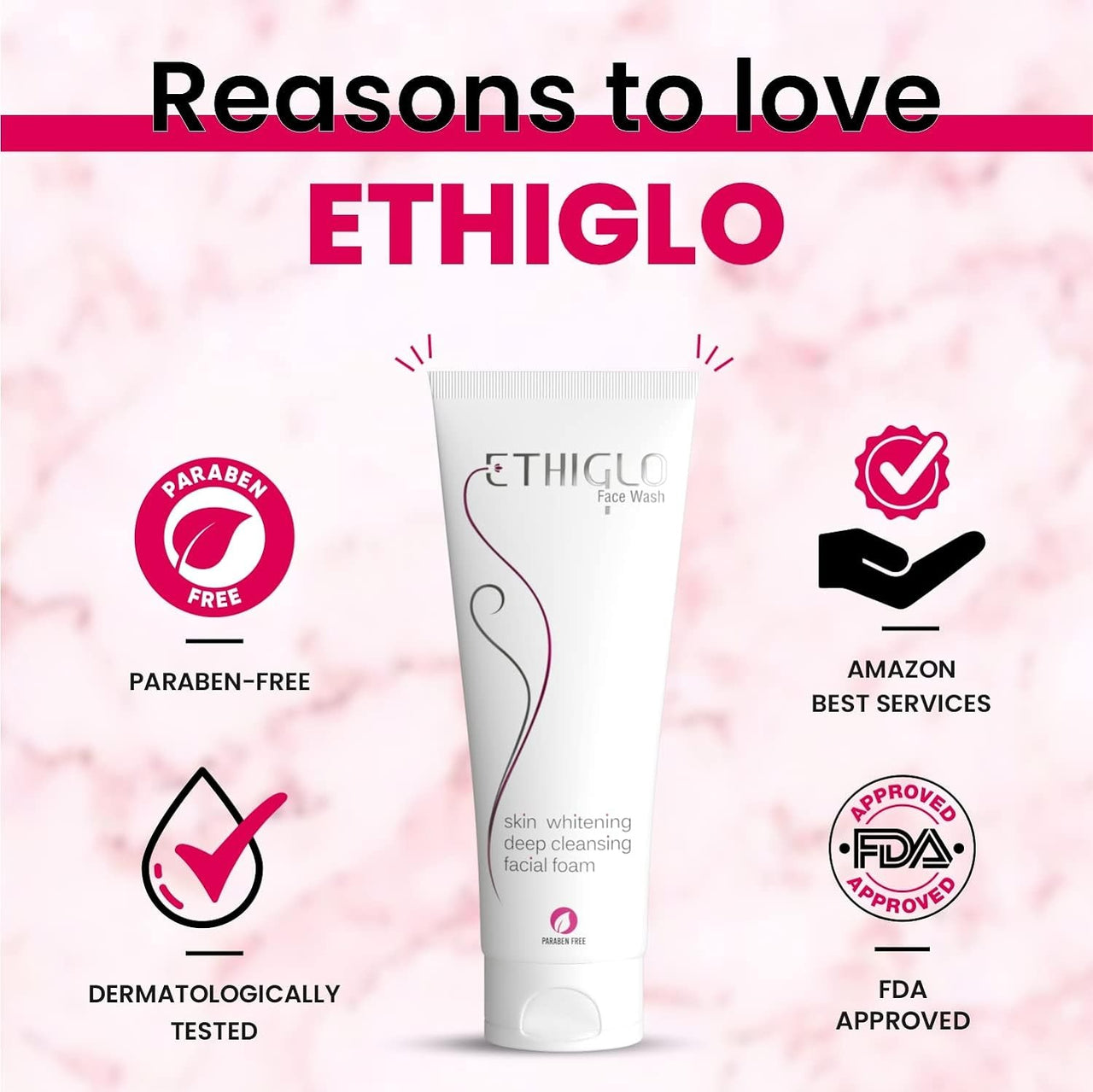 Ethiglo Skin whitening Deep Cleansing Facial Foam Face Wash - Distacart