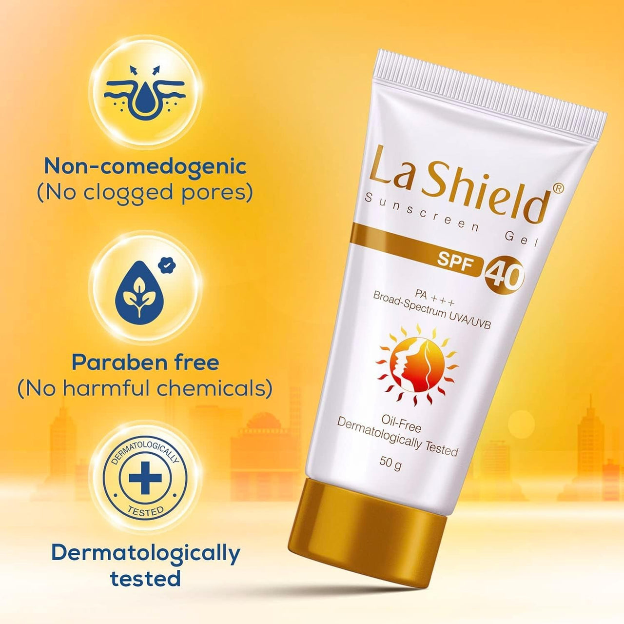 La Shield SPF 40+ and Pa+++ Sunscreen Gel - Distacart