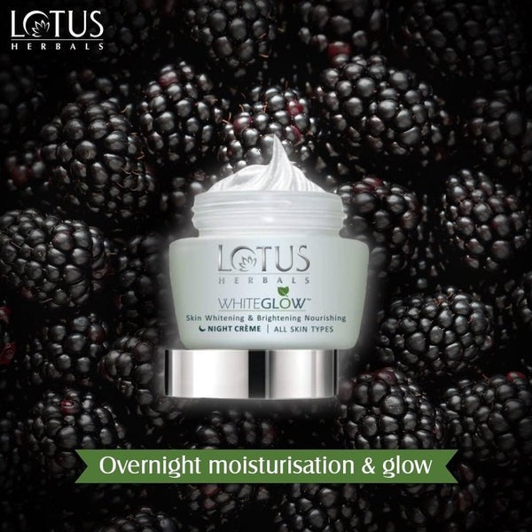 Lotus Herbals Whiteglow Skin Whitening & Brightening Nourishing Night Creme - Distacart