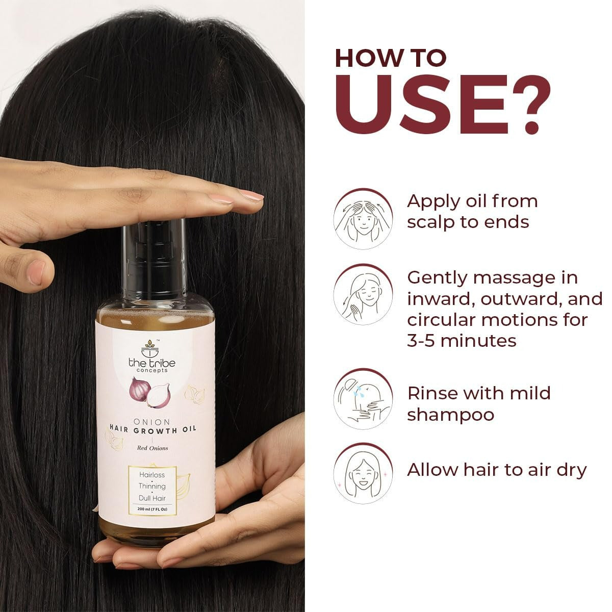 The Tribe Concepts Onion Hair Growth Oil - Distacart
