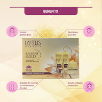 Thumbnail for Lotus Herbals Radiant Gold Cellular Glow Facial Kit For All Skin Types