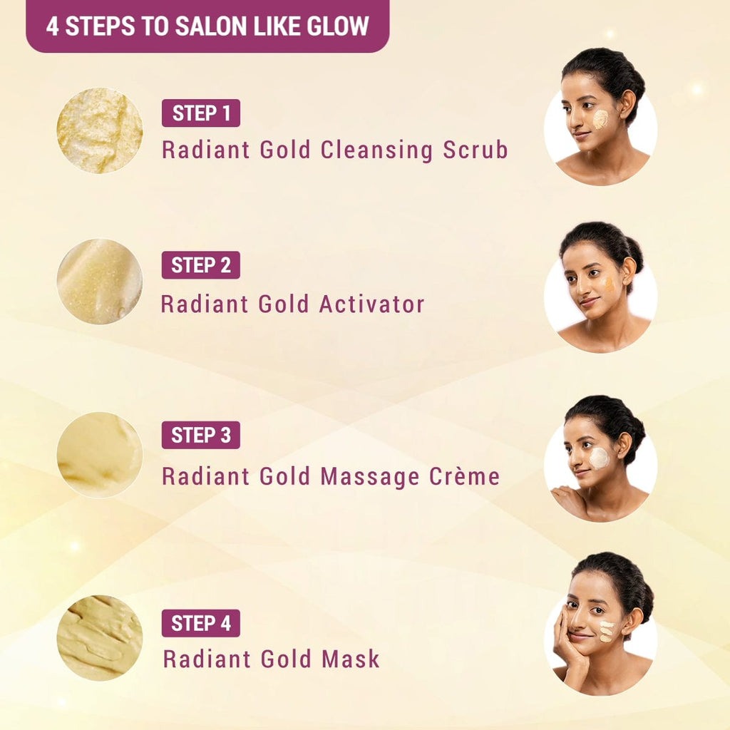 Lotus Herbals Radiant Gold Cellular Glow Facial Kit For All Skin Types
