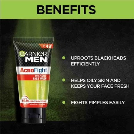 Garnier Men Acno Fight 6-in-1 Anti-Pimple Face wash